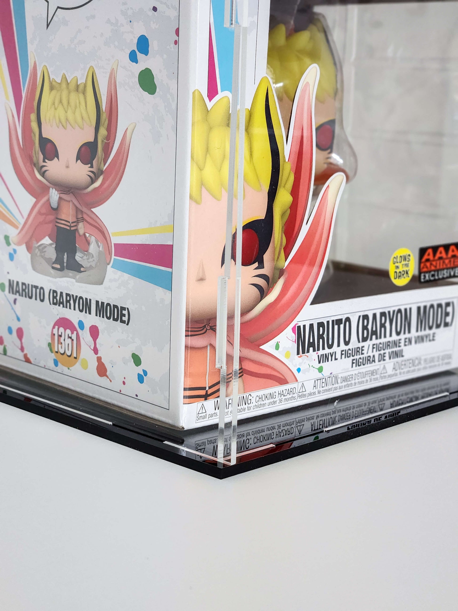 Naruto vinyl figure in Baryon Mode packaging on a white background