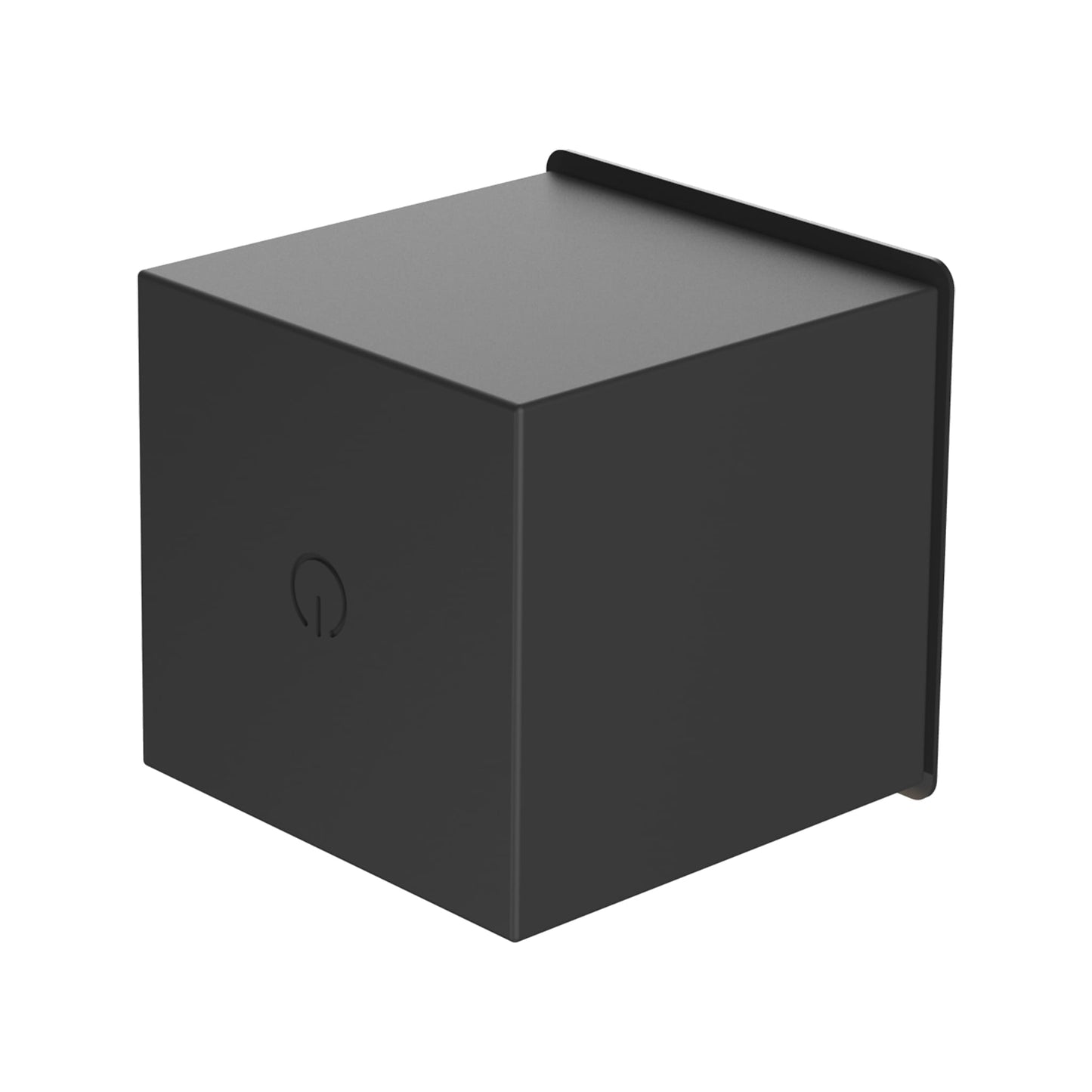 Black rectangular box on a white background