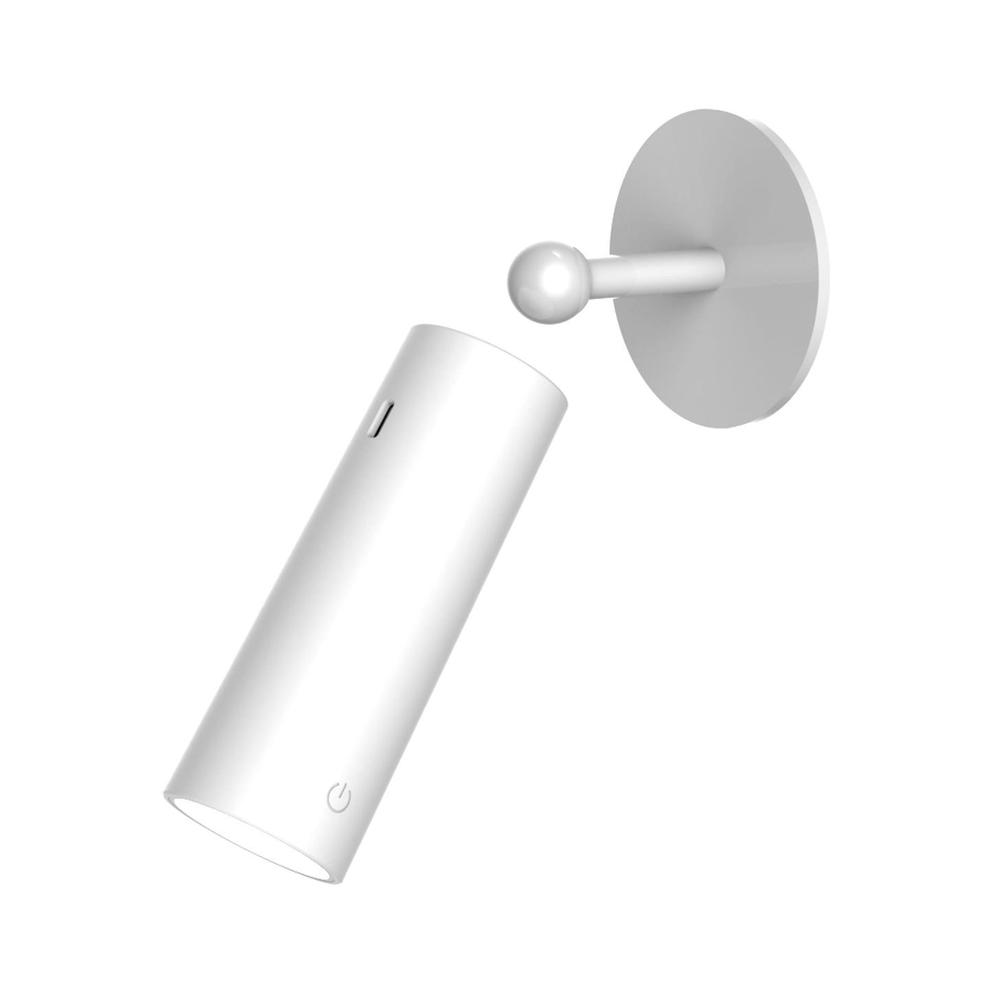 White wall-mounted lamp on a white background