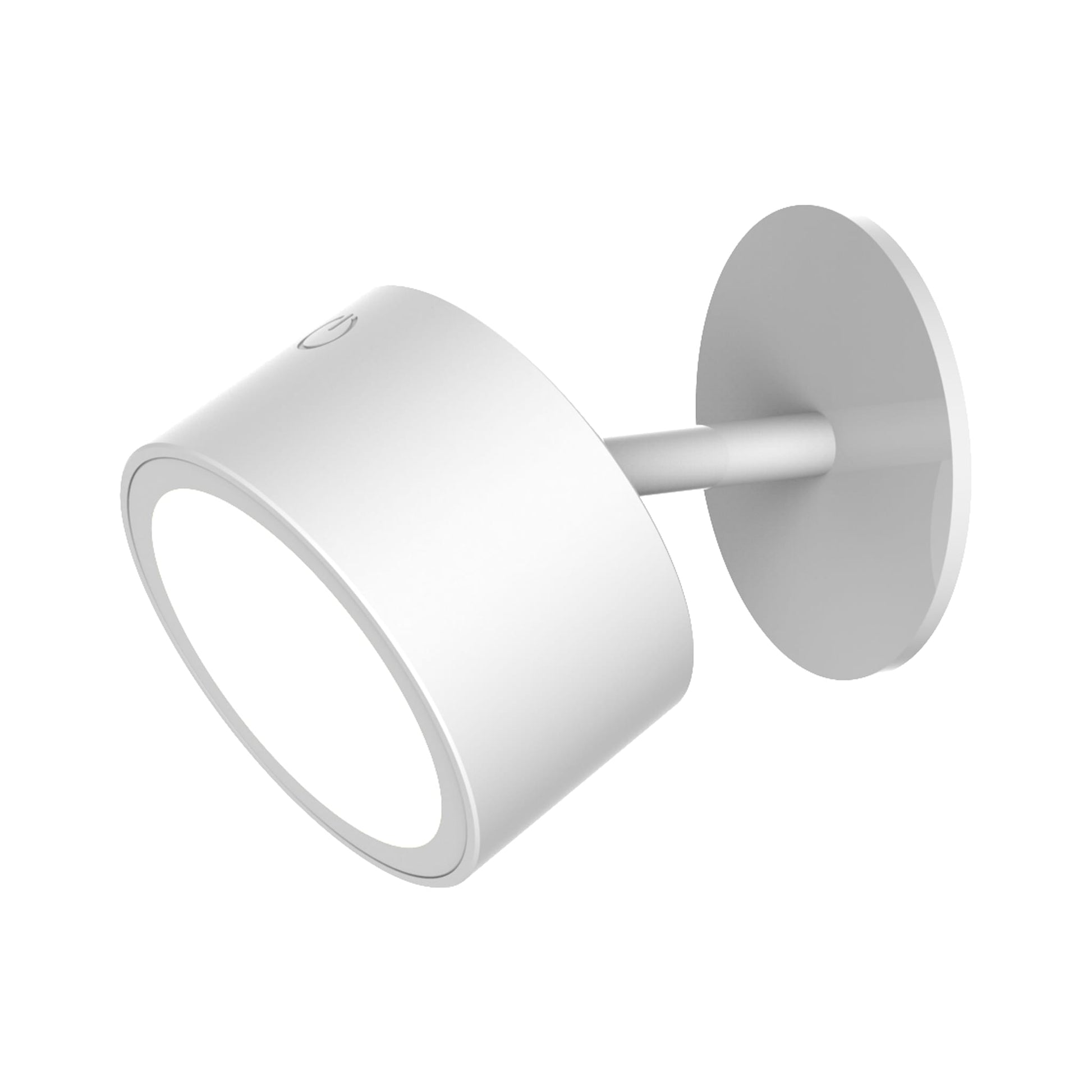 White wall-mounted lamp on a white background