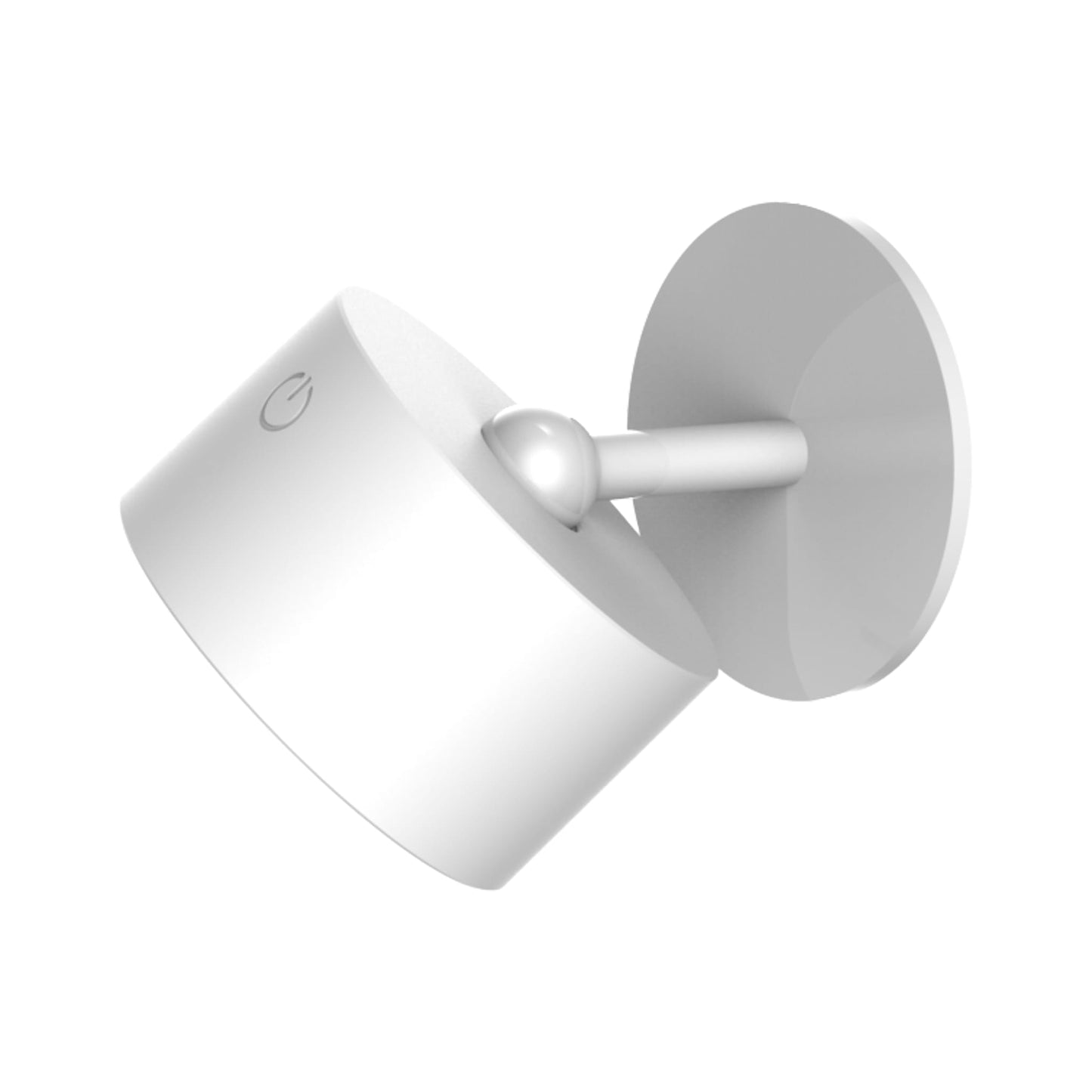 White wall-mounted lamp on a white background