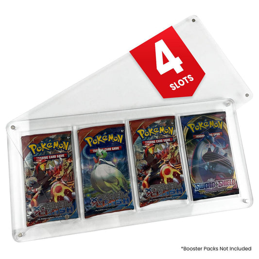 Magnetic Acrylic Booster Pack Display Case 4-Slot