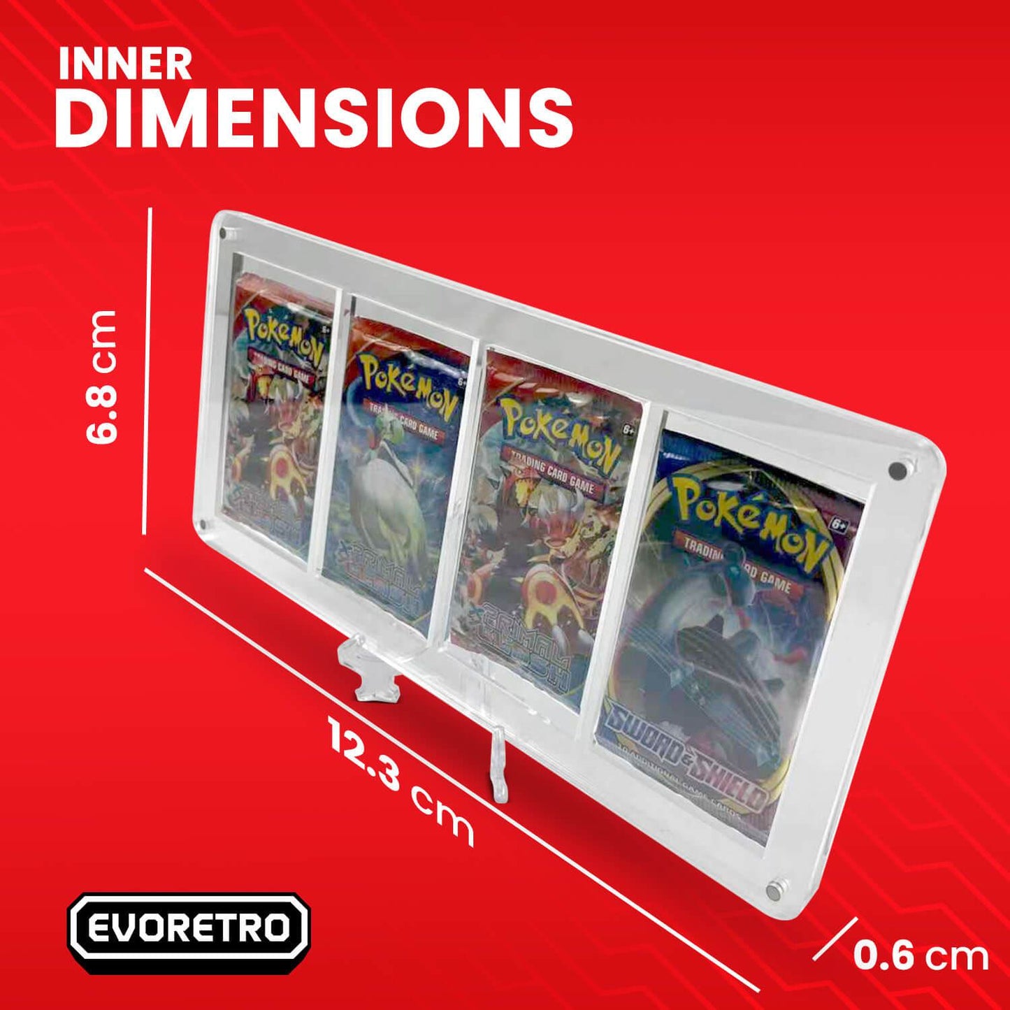 Magnetic Acrylic Booster Pack Display Case 4-Slot