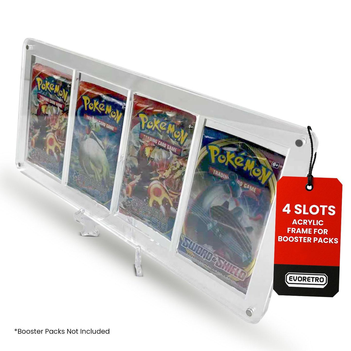 Magnetic Acrylic Booster Pack Display Case 4-Slot